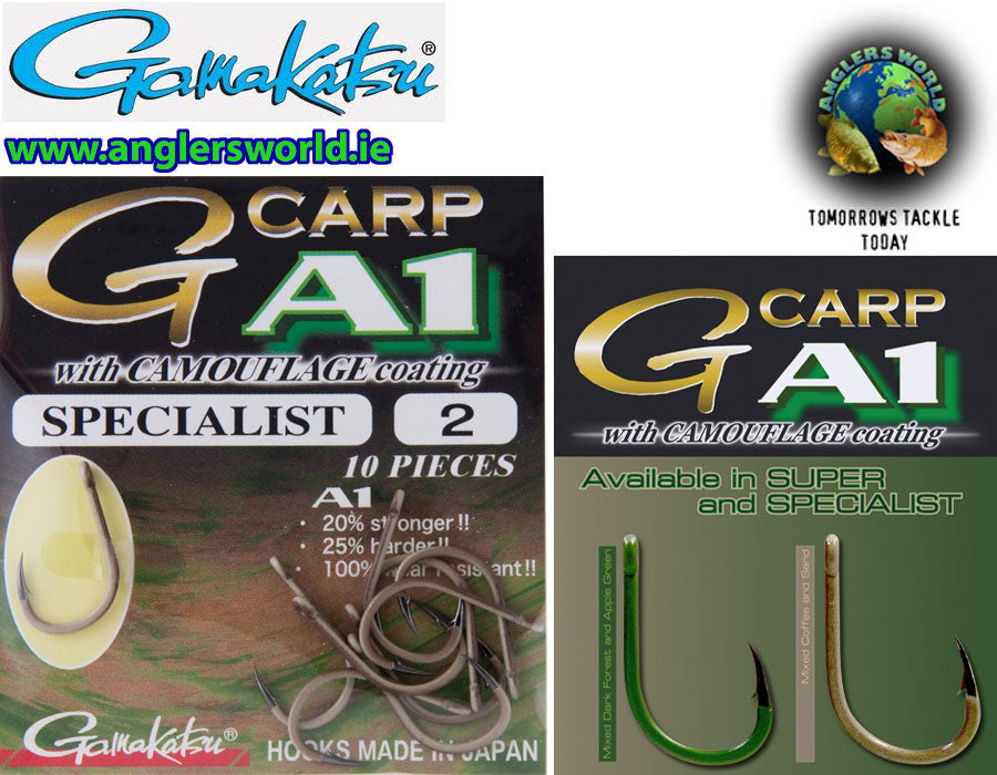 Gamakatsu A1 G-Carp Specialist Single Eyed Hook Grey