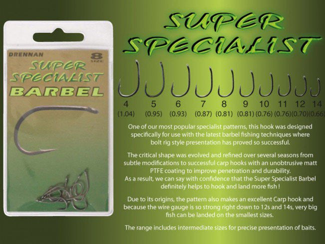 Drennan Super Specialist Barbel Hooks – Anglers World