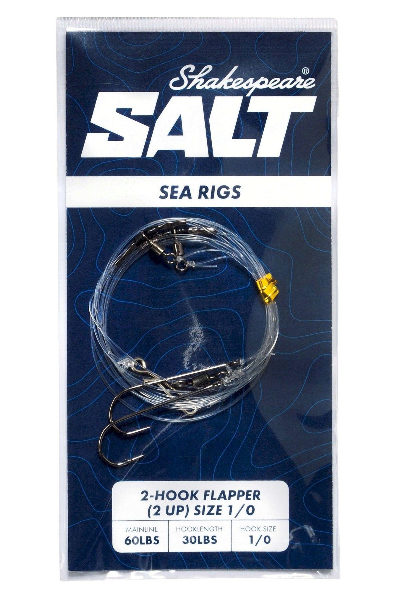 Shakespeare SALT Rig 2Hook Flapper 2 up Sea Fishing Rigs Anglers World