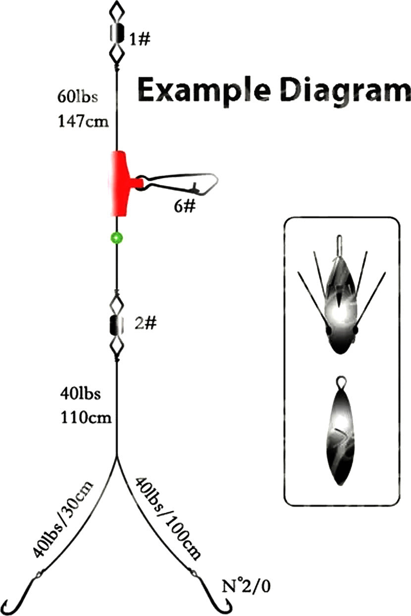 Loop Rig Trace Shakespeare 2 Flowing Trace Rig - Sea Fishing Rigs – Anglers World