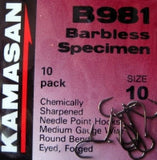Kamasan B981 Specimen Barbless Hooks - Anglers World