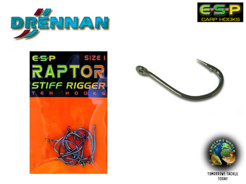 ESP Raptor Stiff Rigger Carp Hooks MKII - Anglers World