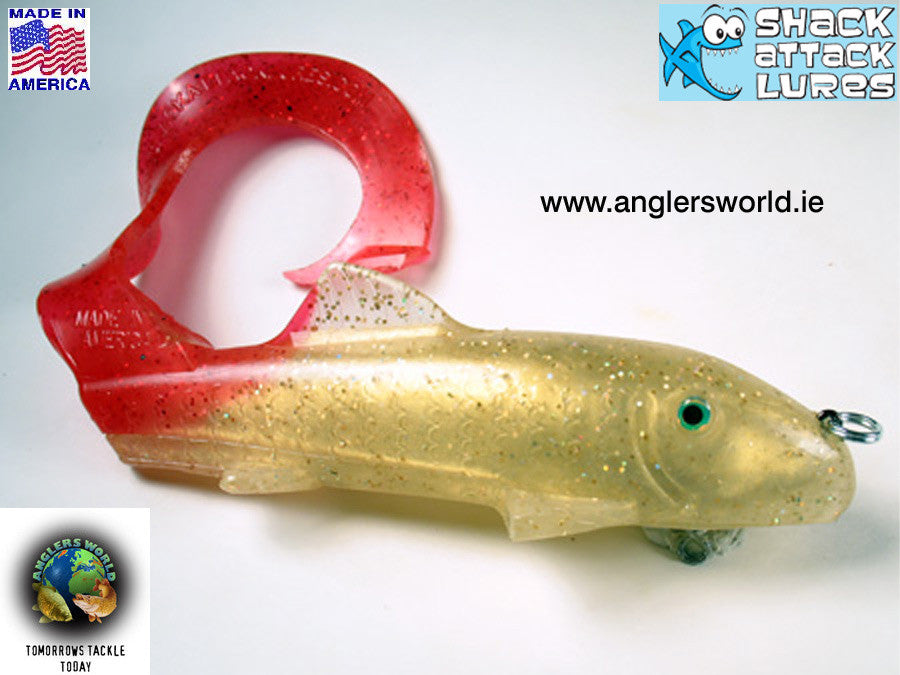 Shack Attack Curly Sue Softbait - Gold & Red - BLOWOUT SAVE 50%