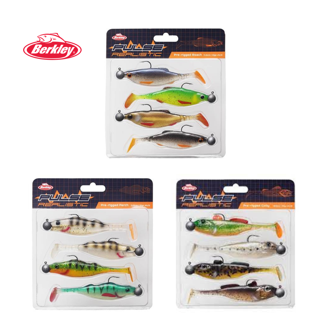 Berkley Pulse Realistic Roach Flash Softbait Lures - 9cm/14cm With Hook & Spin Blade For Pike Perch