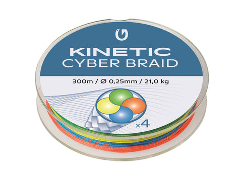 Kinetic 4 Braid 300m Multi-Colour 0.40mm / 33.6kg