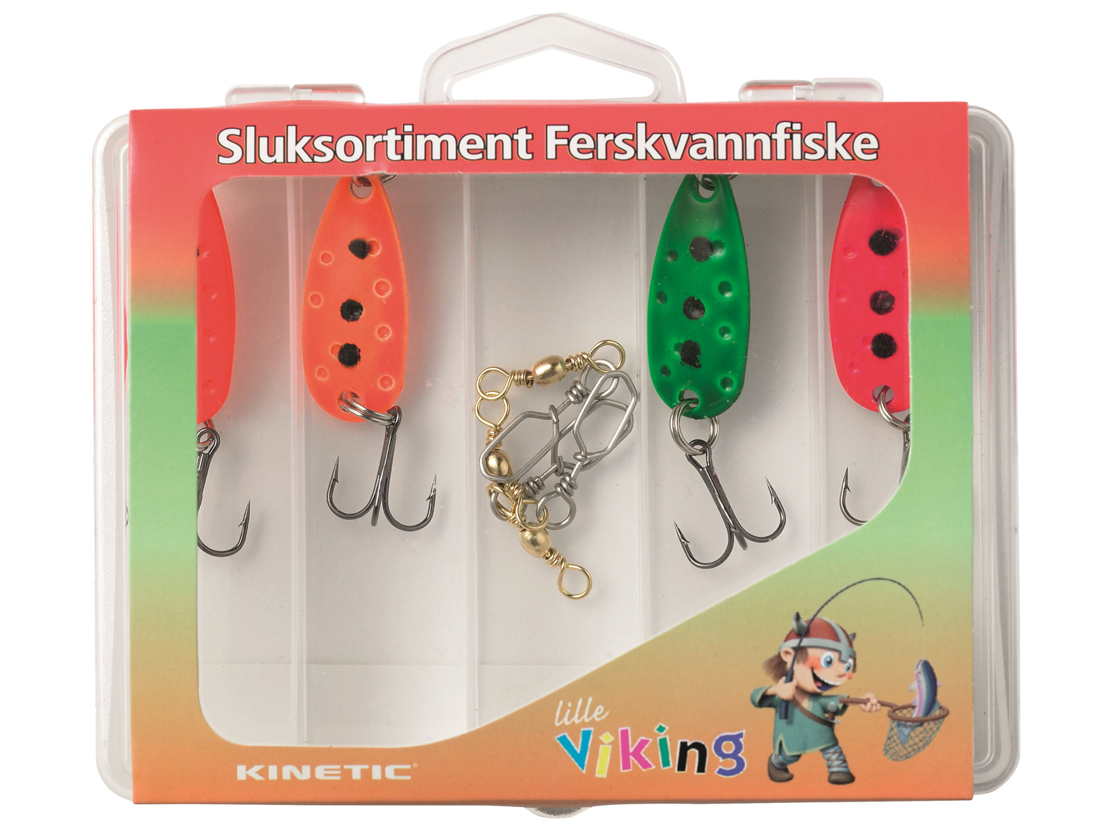 Kinetic Little Viking Go Fishing Spoon Lure Kit for Kids - Children's Fishing Lures