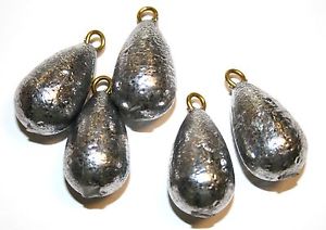 Lead Fishing Weights - Pear Bombs Eyelet